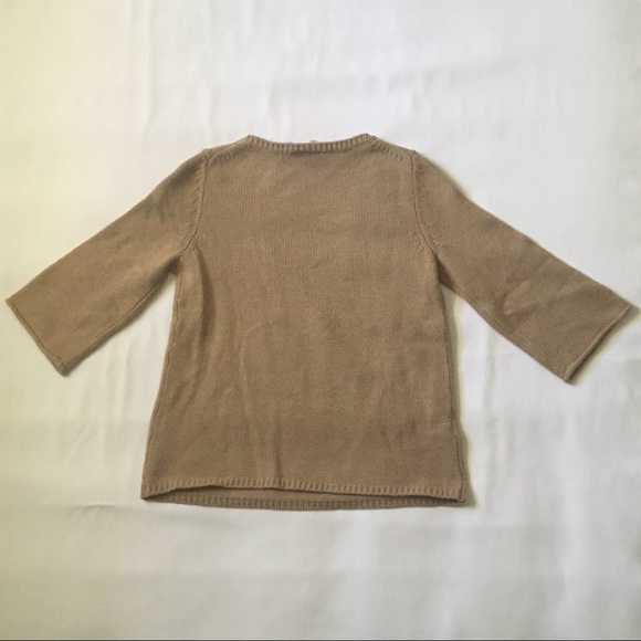 NWOT LOFT Knit Square Quarter Sleeve Top - Picture 4 of 5